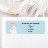 Schattige Polar Beer Gepersonaliseerd Etiket (Insitu)