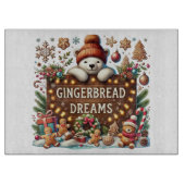 Schattige Polar Beer Gingerbread Dreams Snijplank (Voorkant)
