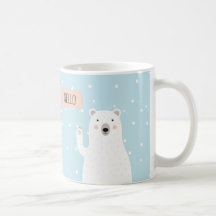 Schattige Polar Beer Hallo in the Snow zegt