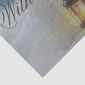 Schattige Polar Beer Kardinaal Vogel Winter Kerstm Tissuepapier (Detail)