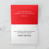 Schattige Polar Beer kerstverlichting KJV Schrift Feestdagen Kaart (Binnen)