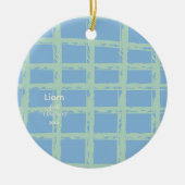 Schattige Polar Beer met Cookie 1st Christmas Orna Keramisch Ornament (Voorkant)