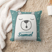 Schattige Polar Beer met gepersonaliseerde naam kw Kussen (Deken)
