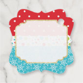 Schattige polar beer met kerstsneeuw trui bedankjes labels (Achterkant)