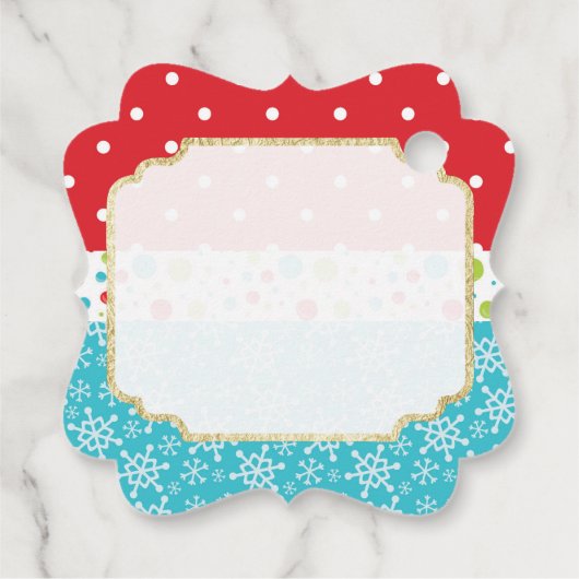 Schattige polar beer met kerstsneeuw trui bedankjes labels (Achterkant)