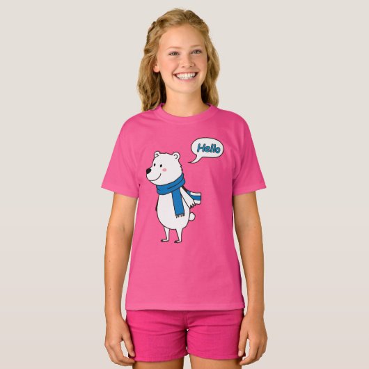 Schattige Polar Beer met liefde - zoet T-shirt (Voorkant volledig)