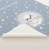 Schattige Polar Beer naam Warm Boy Winter Sherpa Deken (3/4)
