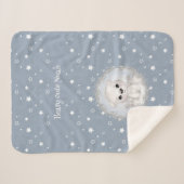 Schattige Polar Beer naam Warm Boy Winter Sherpa Deken (Voorkant (horizontaal))