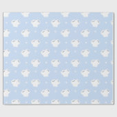 Schattige Polar Beer Paar Cadeaupapier (Vlak)