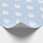 Schattige Polar Beer Paar Cadeaupapier (Hoek)