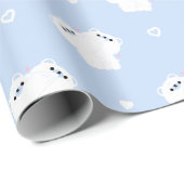 Schattige Polar Beer Paar Cadeaupapier (Rol Hoek)