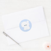Schattige Polar Beer Paar Ronde Sticker (Envelop)
