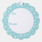 Schattige Polar Beer Personaliseren Tekst Kerst La Ornament Kaart (Achterkant)