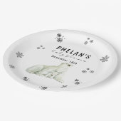 Schattige Polar Beer Winter Baby shower Papieren Bordje (Gekanteld)