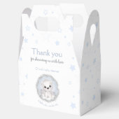 Schattige Polar Beer Wit Winter Boy Baby shower Bedankdoosjes (Geopend)