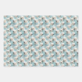 Schattige Polar Beer Wrapping Kerstpapier Blauwgro Inpakpapier Vel (Voorkant 2)