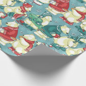 Schattige polarBeren Cadeaupapier (Hoek)