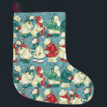 Schattige polarBeren Grote Kerstsok<br><div class="desc">Cute Polar Beer Pattern</div>