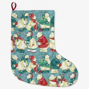 Schattige polarBeren Grote Kerstsok