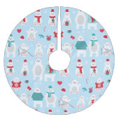 Schattige polarBeren Kerstboom Rok (Voorkant)