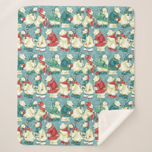 Schattige polarBeren Sherpa Deken