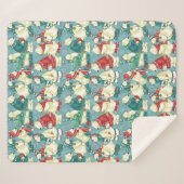 Schattige polarBeren Sherpa Deken (Voorkant (horizontaal))