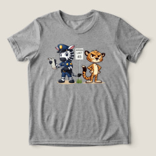 schattige politie zebra & jachtluipaard Tri-Blend shirt