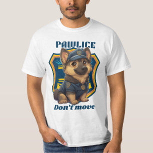 Schattige politiehond – Grappige K9-puppy “Beweeg  T-shirt