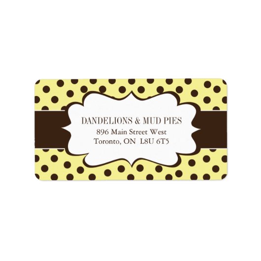 Schattige Polk a Dot Adresetiketten Etiket (Voorkant)