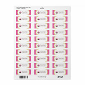 Schattige Polk a Dot & Return Adreslabels Etiket (Full Sheet)