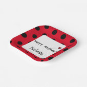 Schattige Polka dot Ladybug Daisy Flower Verjaarda Papieren Bordje (Gebogen)