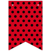 Schattige Polka dot Ladybug Daisy Flower Verjaarda Vlaggetjes (Eerste vlag)