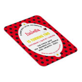 Schattige Polka dot Ladybug Daisy Kids Verjaardags Magneet (Rechterzijde)