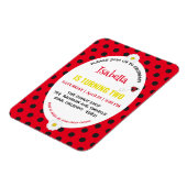 Schattige Polka dot Ladybug Daisy Kids Verjaardags Magneet (Linkerzijde)