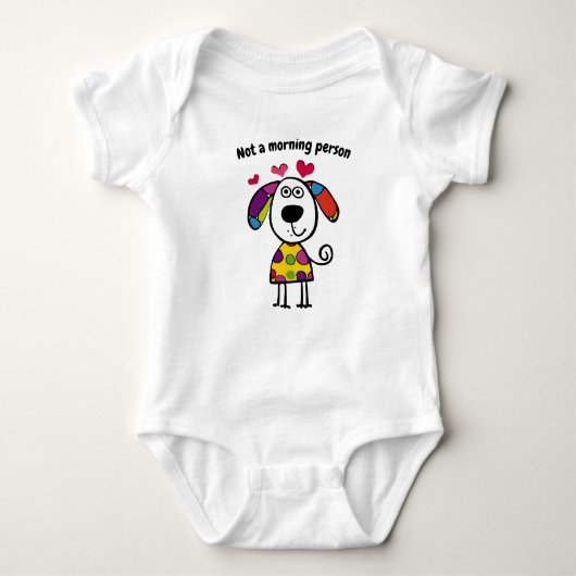 Schattige Polka Dot Puppy Art Romper (Voorkant)