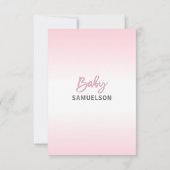 Schattige Polka Dot Roze Grijs Olifant Baby shower Kaart (Achterkant)