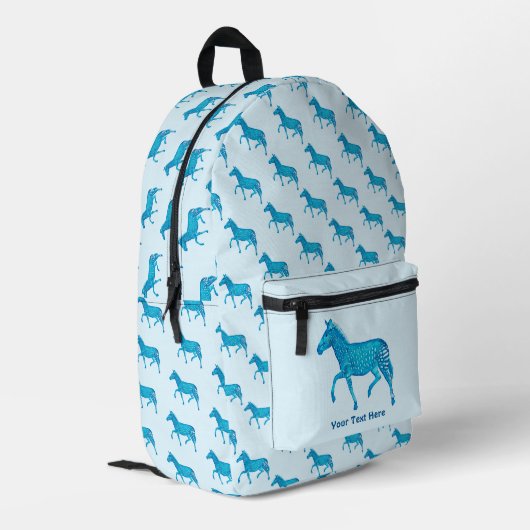 Schattige Polka Dot Zebra Bedrukte Rugzak (Achterkant Hoek Links)