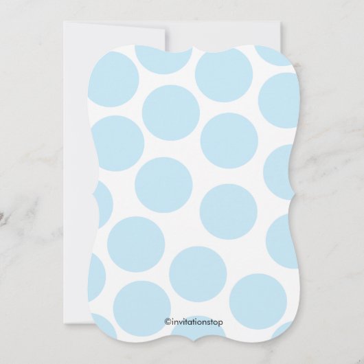 Schattige Polka Dots & Monkey boy Baby shower Kaart (Achterkant)