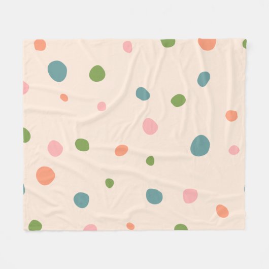 Schattige polka stit moderne schattige trendroze g fleece deken (Voorkant (Horizontaal))