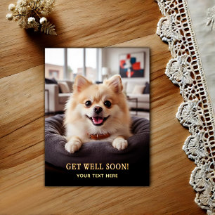 Schattige Pomeranian Beterschap Briefkaart
