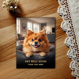 Schattige Pomeranian Beterschap  Briefkaart