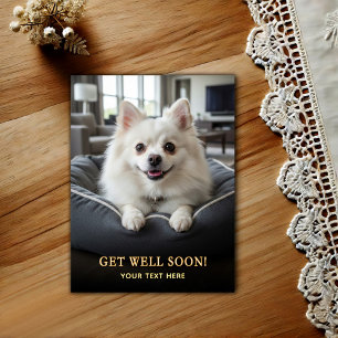 Schattige Pomeranian Beterschap  Briefkaart