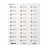 Schattige Pomeranian Dog Return Adres Label (Full Sheet)