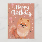 Schattige Pomeranian Gefeliciteerd Briefkaart (Voorkant)