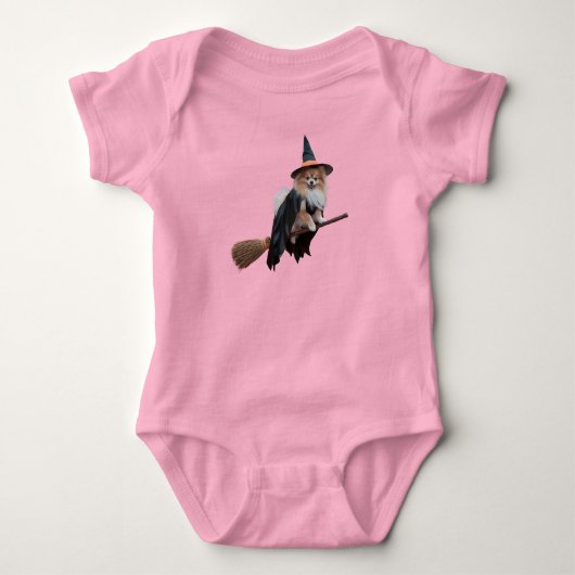 Schattige Pomeranian Halloween Romper (Voorkant)