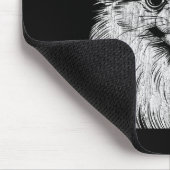 Schattige Pomeranian Rokkende Meme Hond Muismat (Hoek)