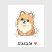 Schattige Pommerse Delight, Kawaii Schattige, Klei Sticker (Vel)