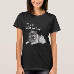 Schattige Pommerse hond niet vandaag luie hond T-shirt