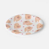 Schattige Pommerse hondenfeest Papieren Bordje (Gekanteld)