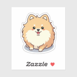 Schattige Pommerse, Kawaii Bubble Charm, Klein Sticker